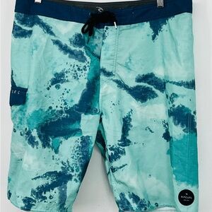 Rip Curl Men Blue Swim Board Shorts Blue Drawstring EUC